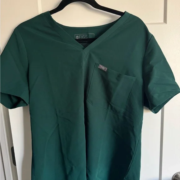 FIGS Scrubs Set Green Technical Collection Top L Bottom XL Jogger Pants - Picture 2 of 9